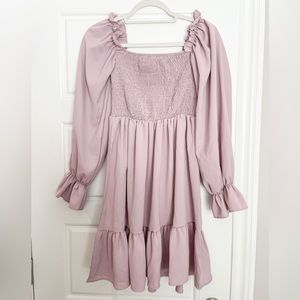 Pink ruffle dress